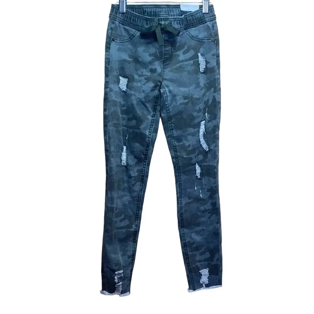 Justice Denim Soft Stretchy Comfy Camo Camouflage Jegging Jeans NWT 10S